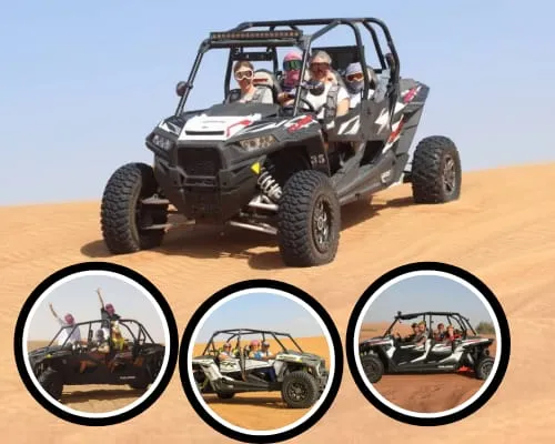 Polaris RZR 1000 4 seater buggy in Dubai desert